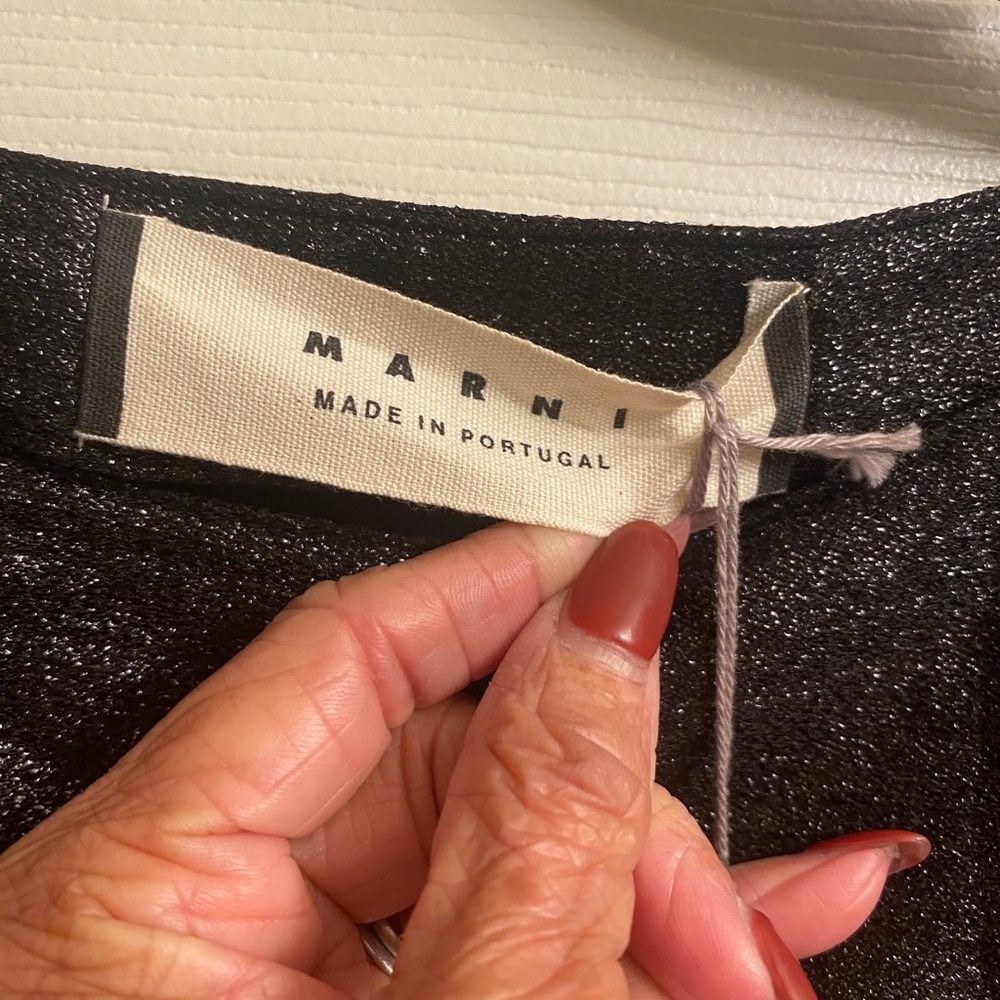 Marni Authentic Shimmering Black Mini Dress - Picture 8 of 9